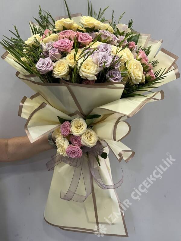 Renkli 30 Çardak Gül Buketi - 4