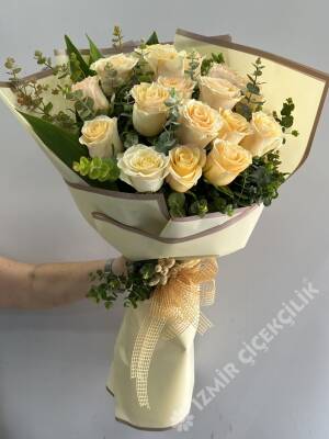 Zarif Krem Gül Buketi - 2